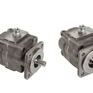 two hydraulic pump isolated on white